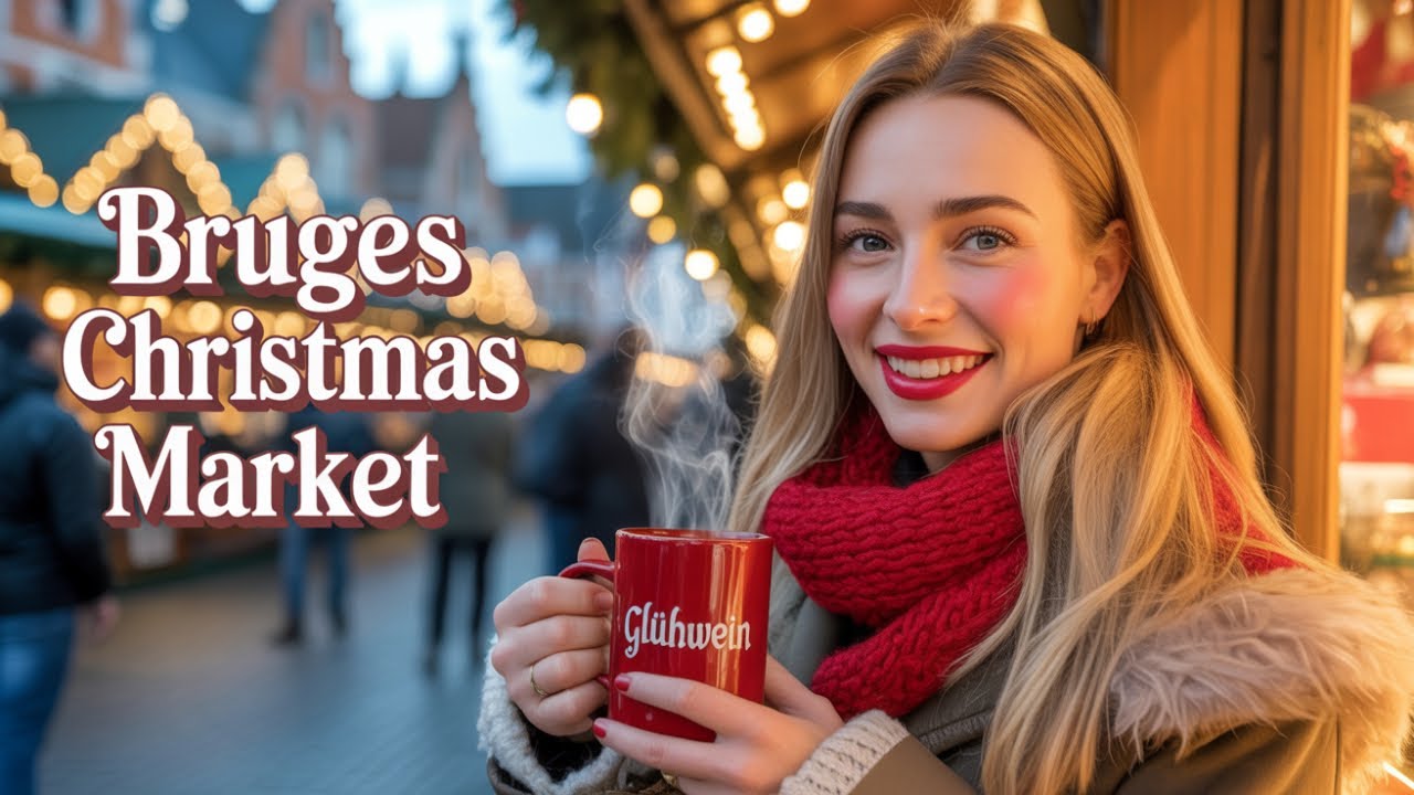 Bruges Christmas market 🇧🇪: explore the markets in a fairytale scene | 4k walking tour
