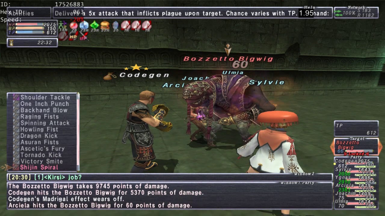 FFXI Monk soloing Dec Ambuscade V1 level 124