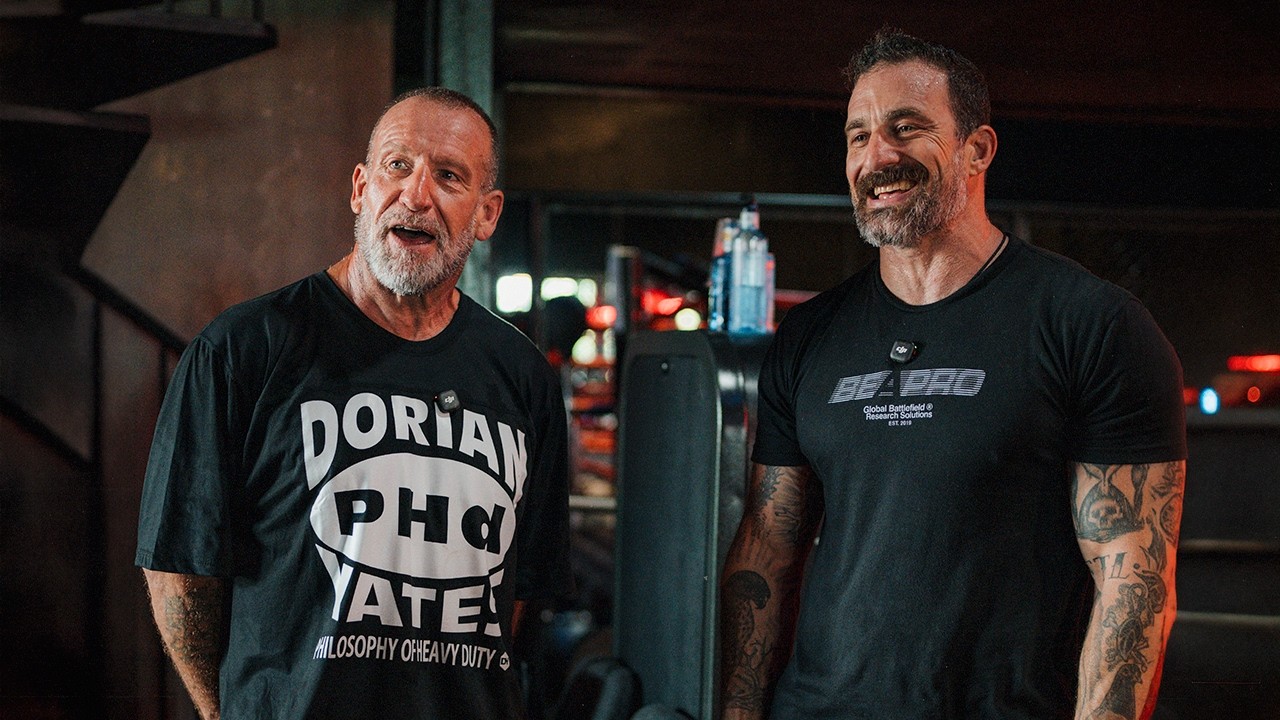 Andrew Huberman Trains Legs With 6x Mr Olympia Dorian Yates