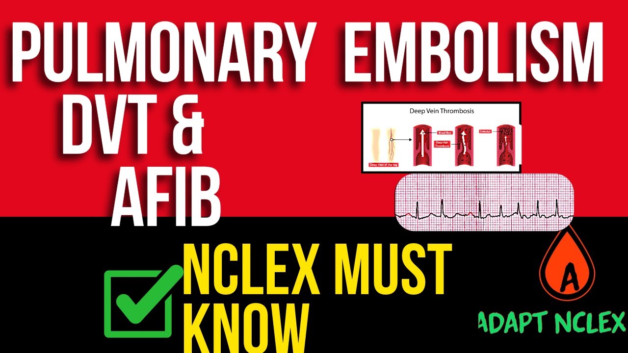 Pulmonary Embolism, DVT & AFib | NCLEX Med Surg Review & Respiratory System