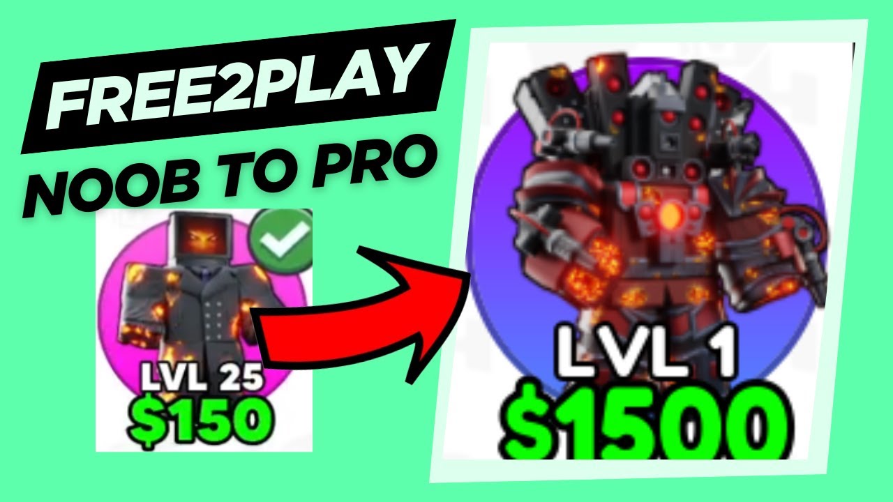 NEW FREE2PLAY NOOB to PRO  in SKIBIDI Tower Defense! PART2