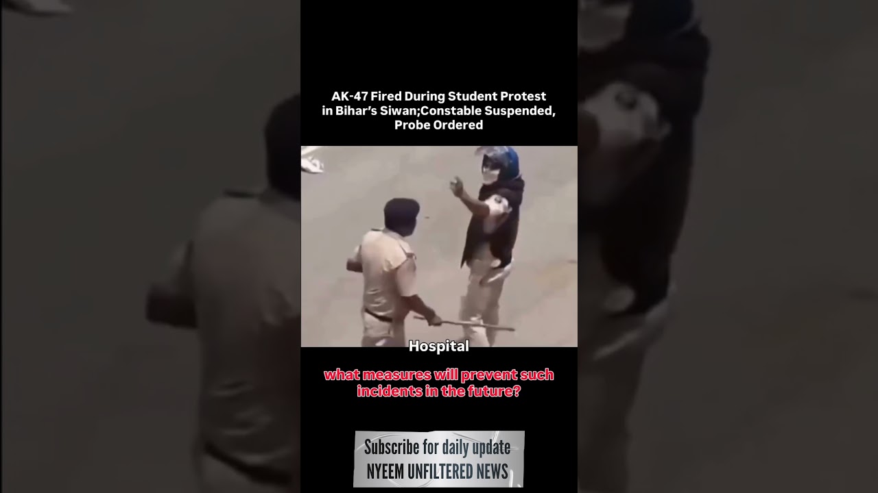 A video from Siwan, Bihar has gone viral after it allegedly showed a police constable firing an A...