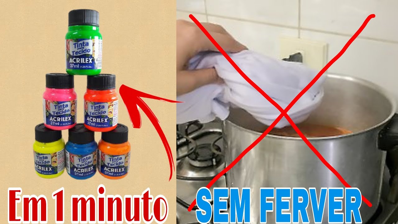 SEM FERVER ! Como Tingir Roupas Em 1 Minuto, muito fácil