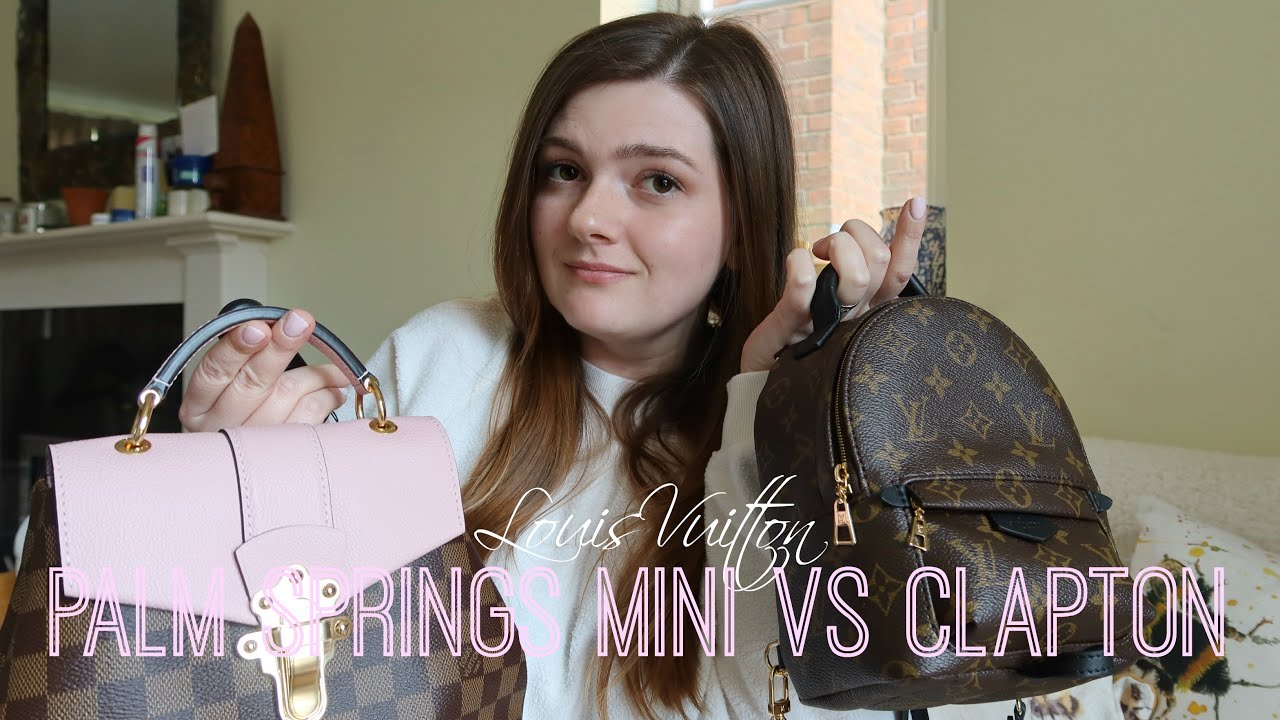 LOUIS VUITTON PALM SPRINGS MINI VS CLAPTON BACKPACK | COMPARISON AND REVIEW | whatrosielouisedidnext