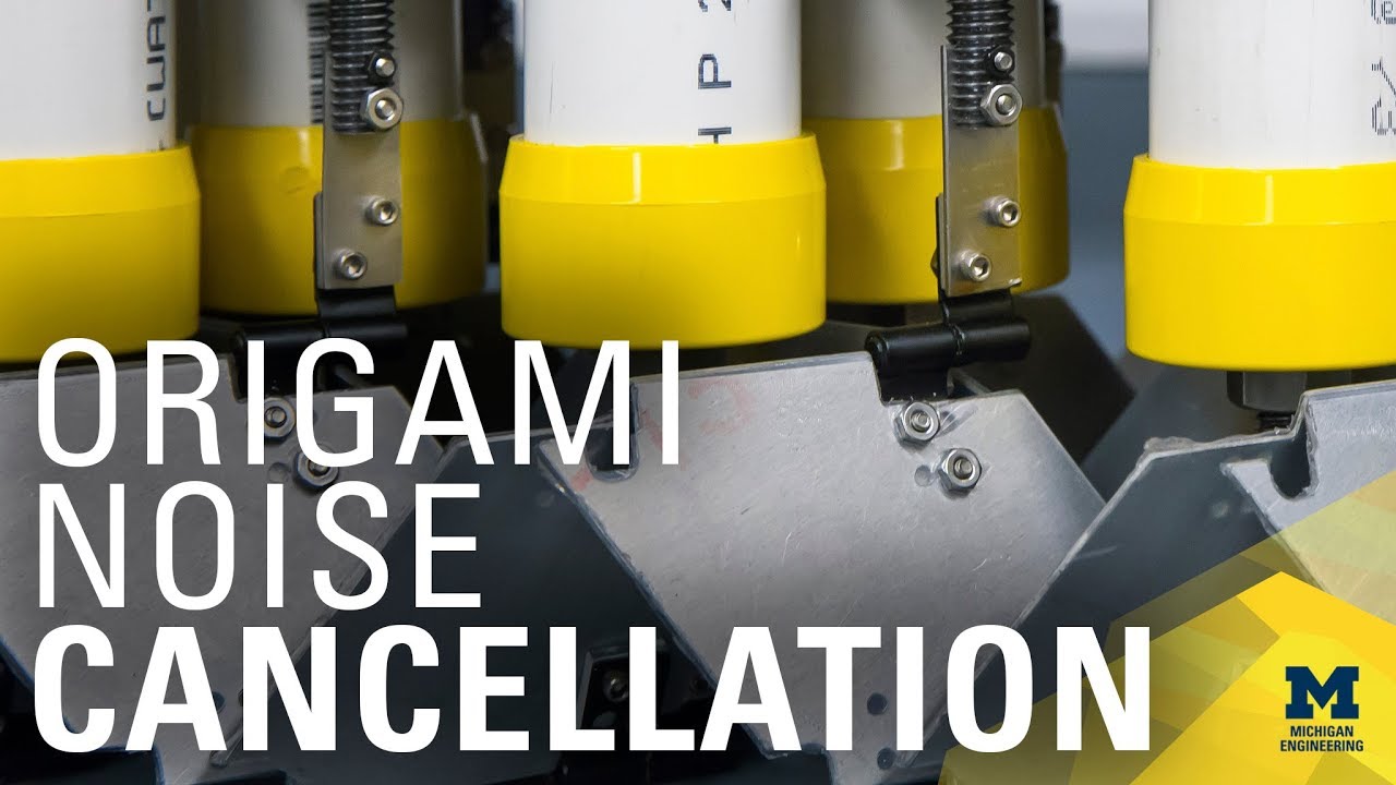 Managing noise pollution with origami traffic barrier