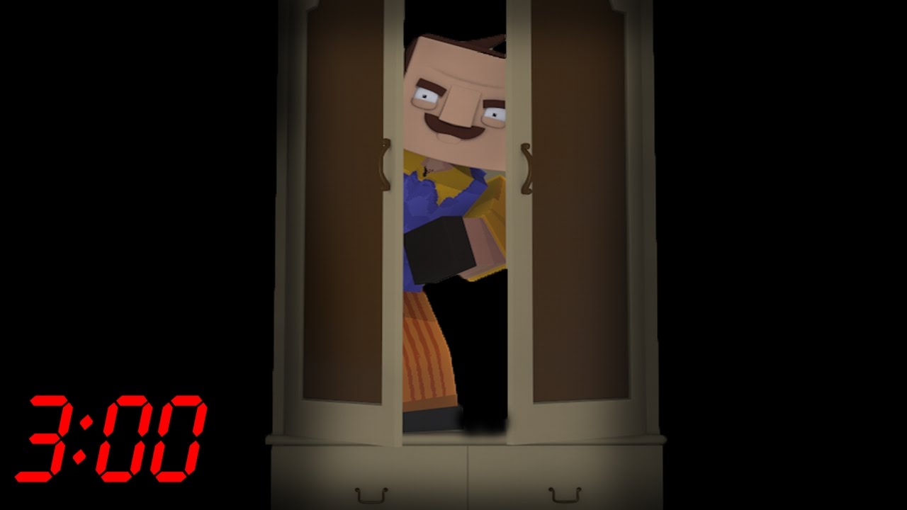 DON'T OPEN THE WARDROBE AT 3:00 AM - Hello Neighbour Horror