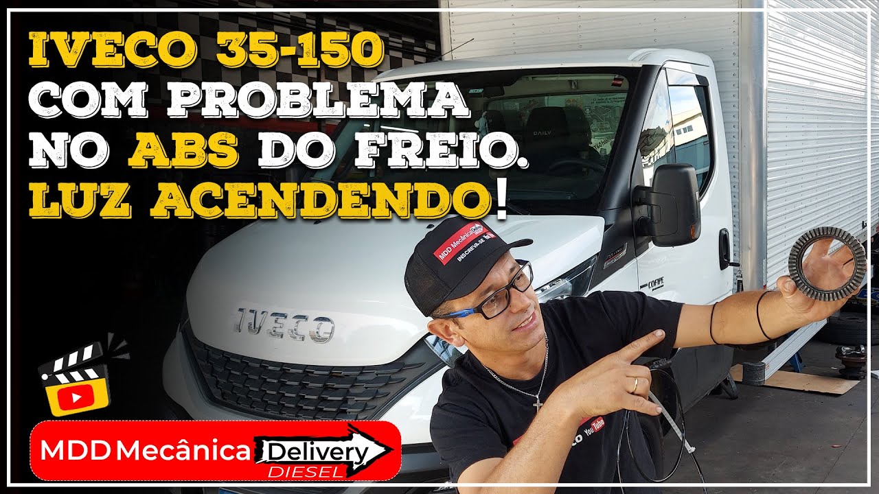 ABS IVECO 35-150 COM PROBLEMA NO FREIO LUZ ACENDENDO | REGULAGEM DO SENSOR ABS