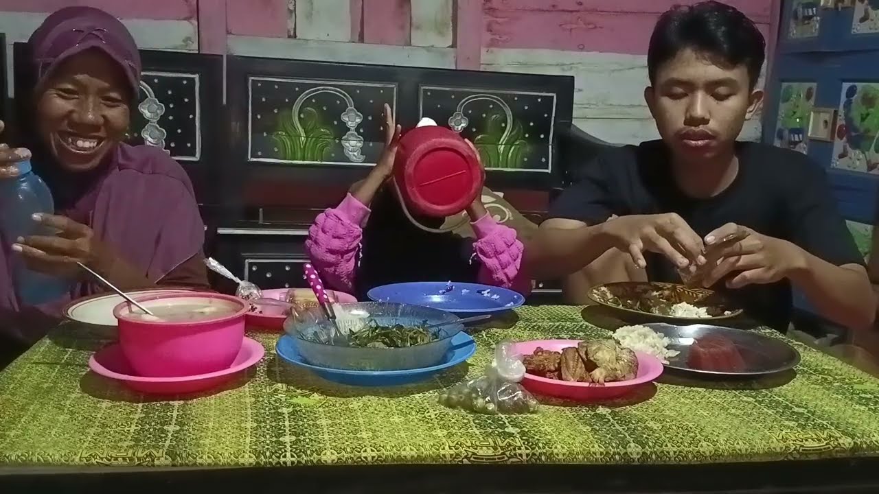 MENU BERBUKA KANGKUNG,TEMPE GORENG, IKAN ASIN + KOLAK KACANG HIJAU❗❗alhamdulilah posone lancar