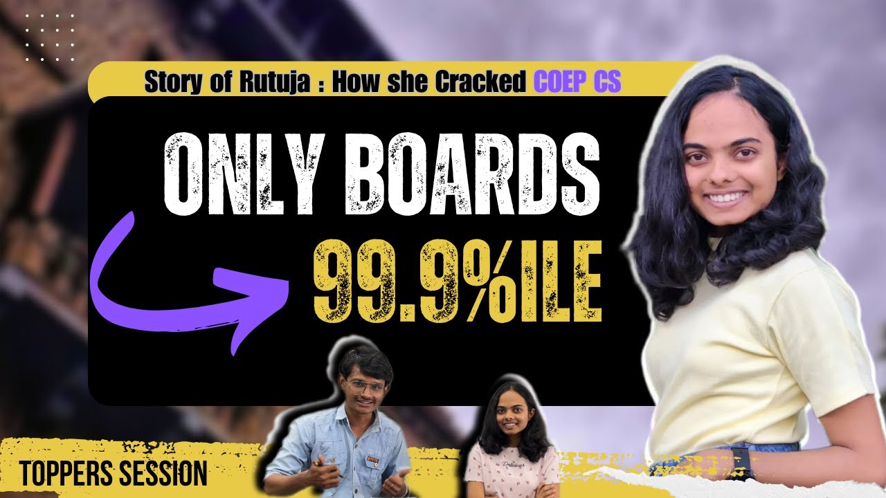 How She Got COEP CS by Studying ONLY for BOARDS 😧🔥!!! Topper's Strategy for 99.9%ile❤️#aadityacoep
