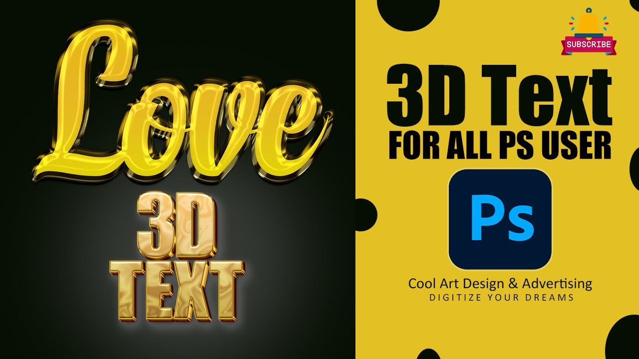 How to Make 3D text in Photoshop (Important of the All Photoshop User)