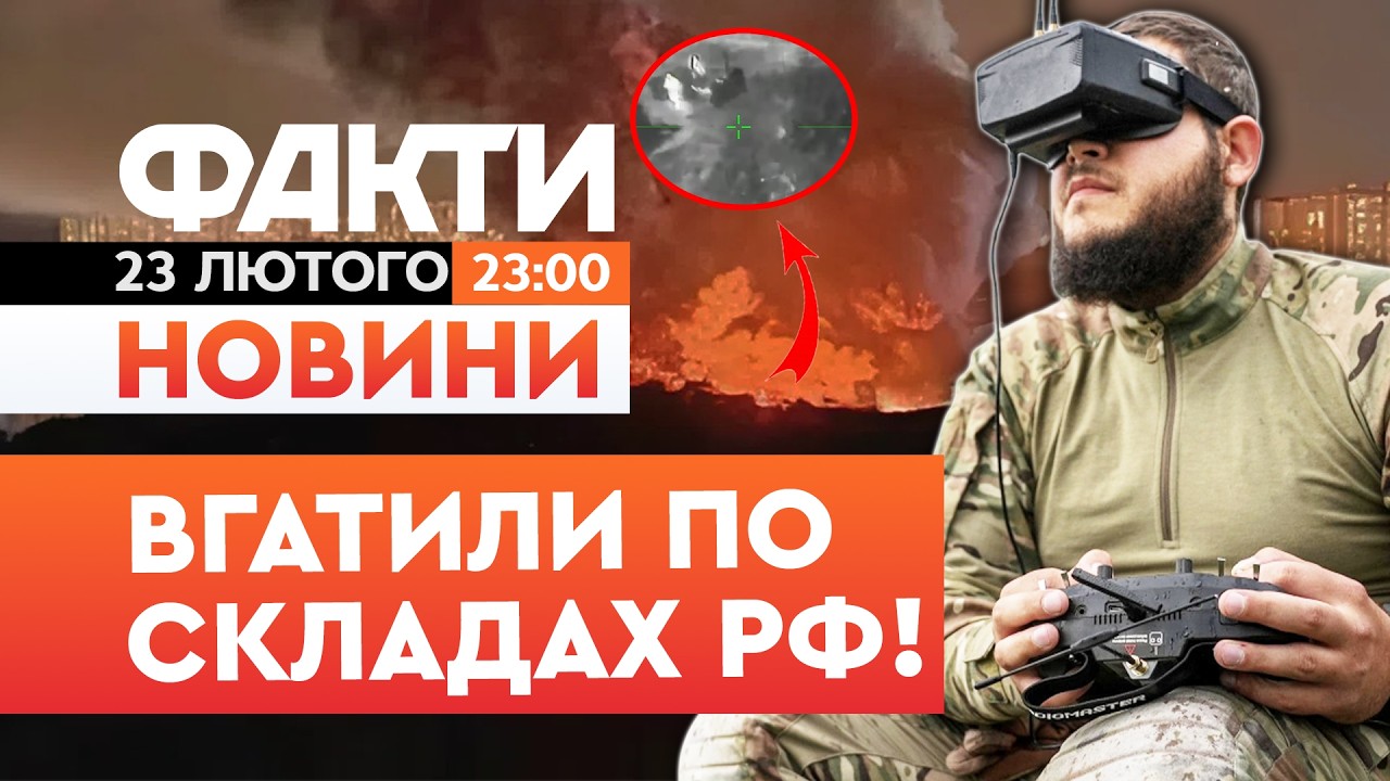 🔥 НОВИНИ: ОЦЕ ПАЛАЄ! ССО ВРАЗИЛИ склади РФ на ТОТ! | Факти ICTV 23.02.2026