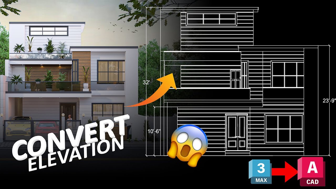 3ds Max Elevation to 2D AutoCAD Elevation | Easy Method|3dmax full Course