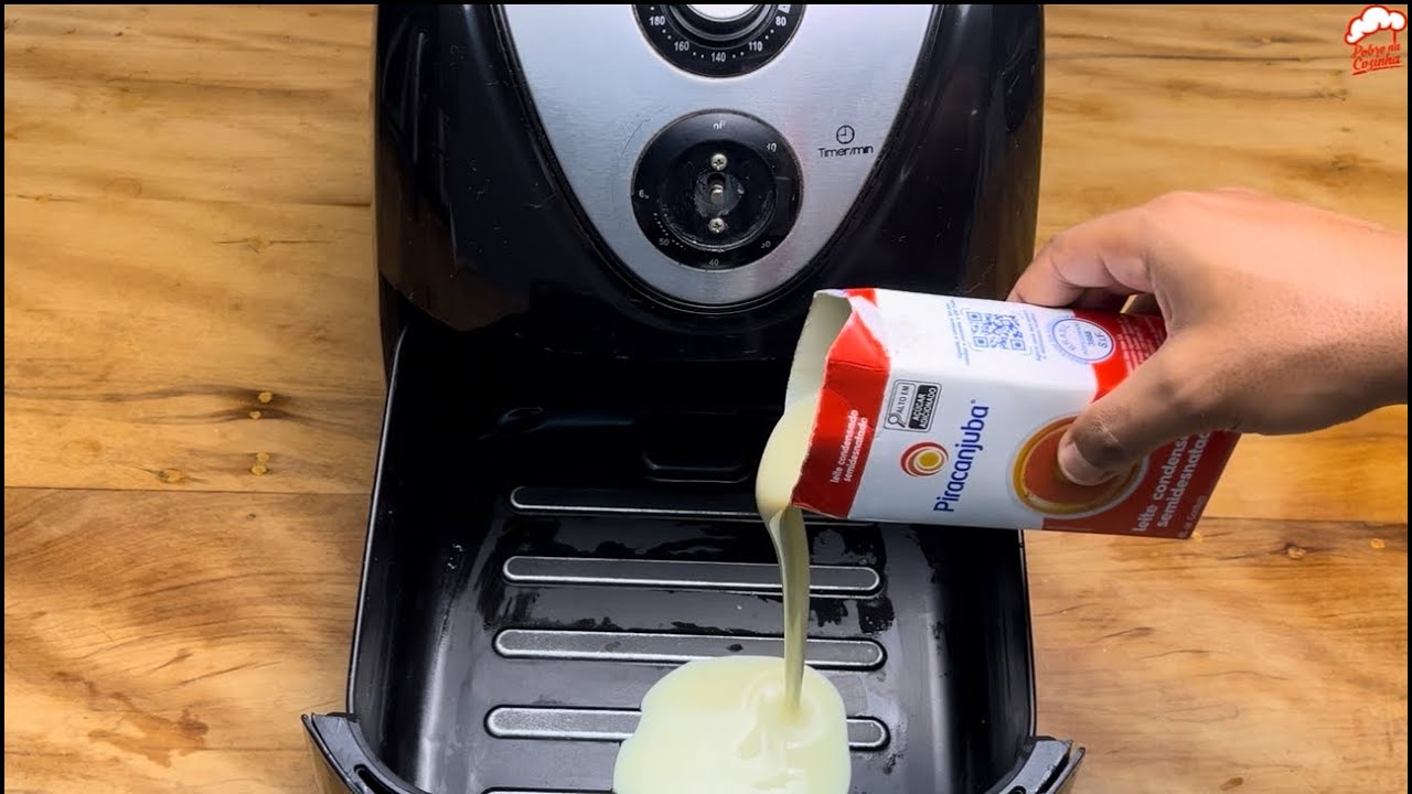 joguei leite condensado direto na airfryer e agora não consigo parar de fazer