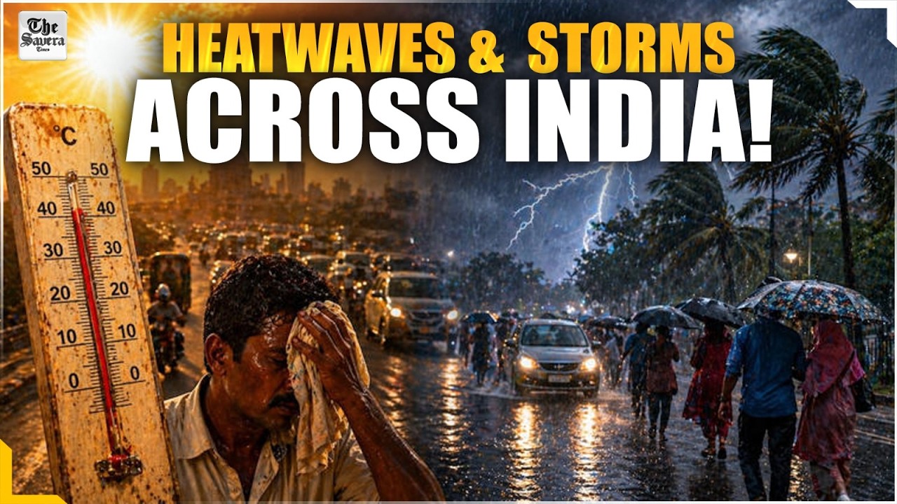 India Weather Forecast Today: Heatwaves in North & West, Rain in South & East