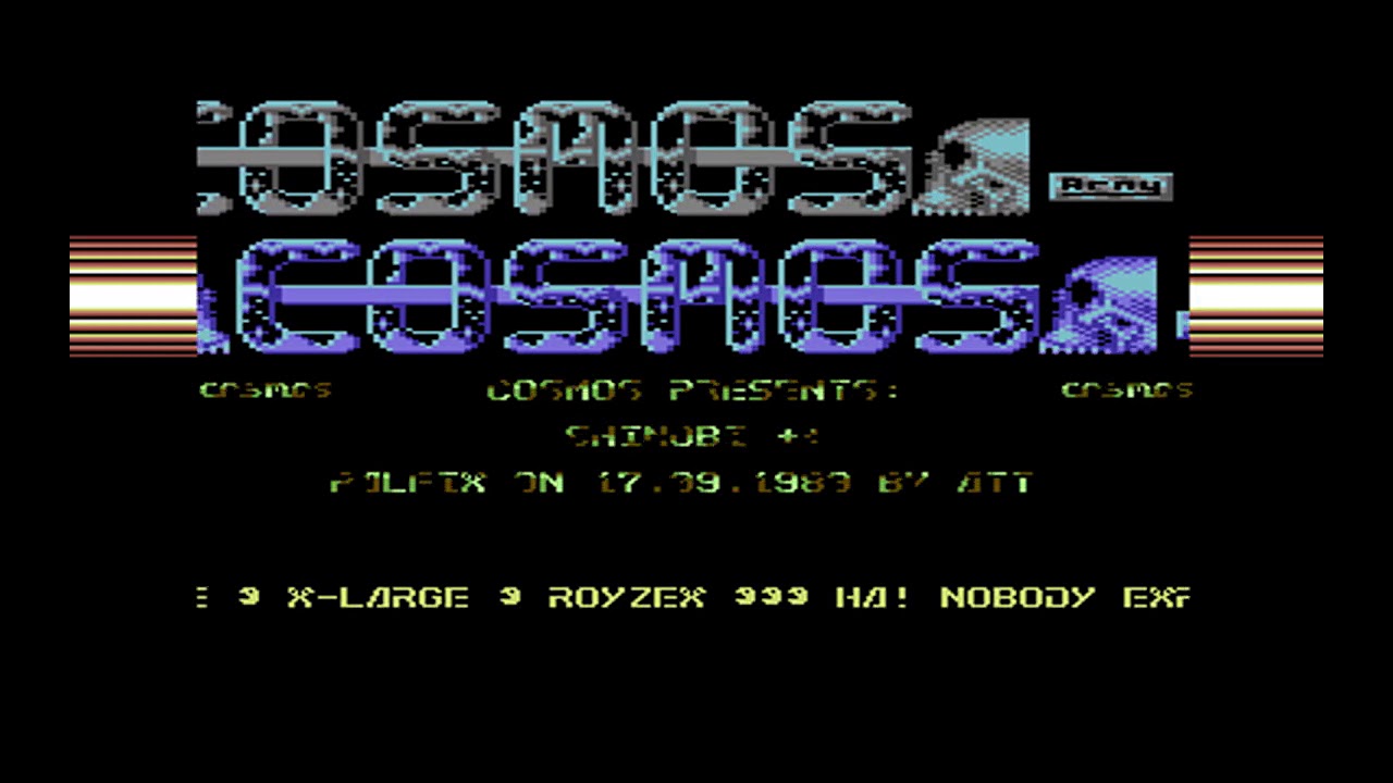 Cosmos C64 cracktro from Shinobi by Virgin Games