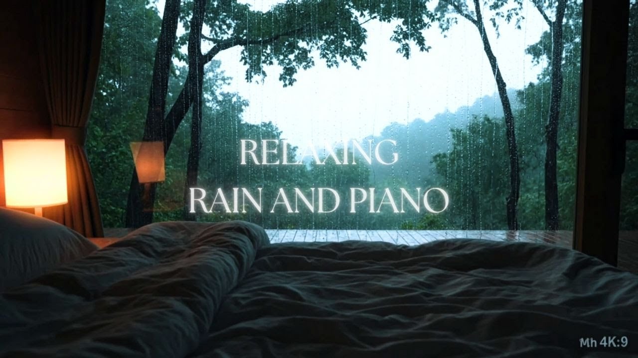 Cozy Rainy Night 🌧️ | Rain Sounds and Piano for Deep Night Comfort