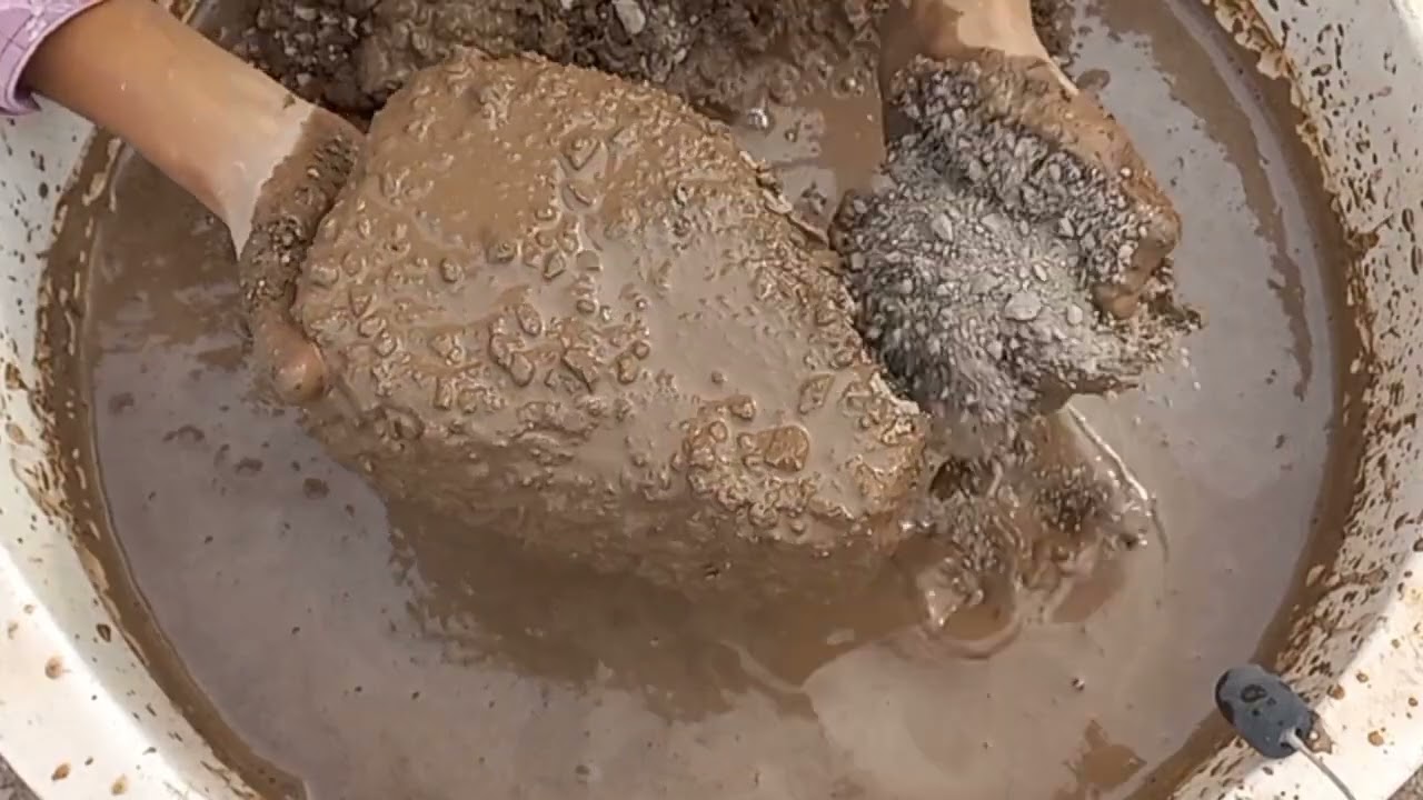Toofani texture shapes crumbling and dipping in Water || Super Gritty #asmr