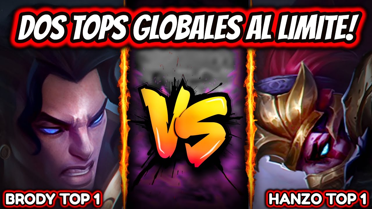 ¡DOS TOPS GLOBALES CON MUCHISIMO DAÑO SE ENFRENTAN! HANZO TOP 1 vs BRODY TOP 1! | MOBILE LEGENDS