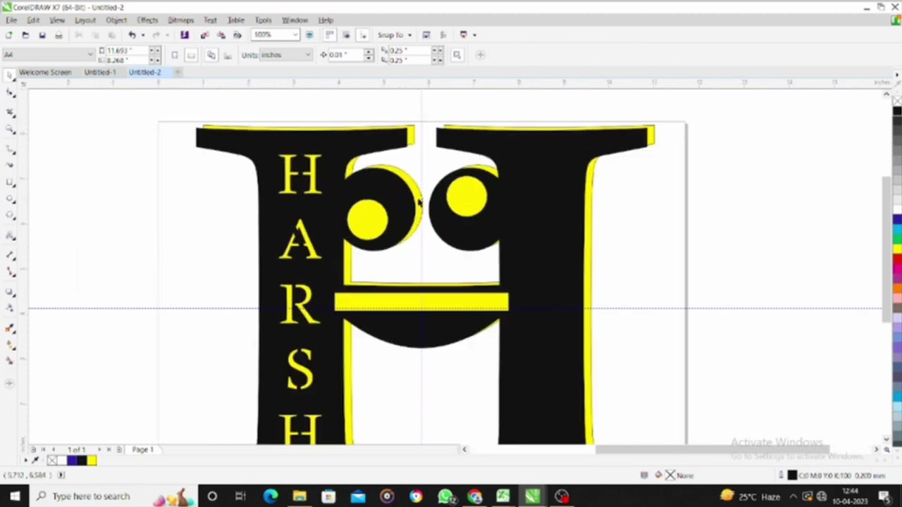 Mdf letter name lamp design | In coreldraw create 3D MDF Name Lamp | learn Now | How to create