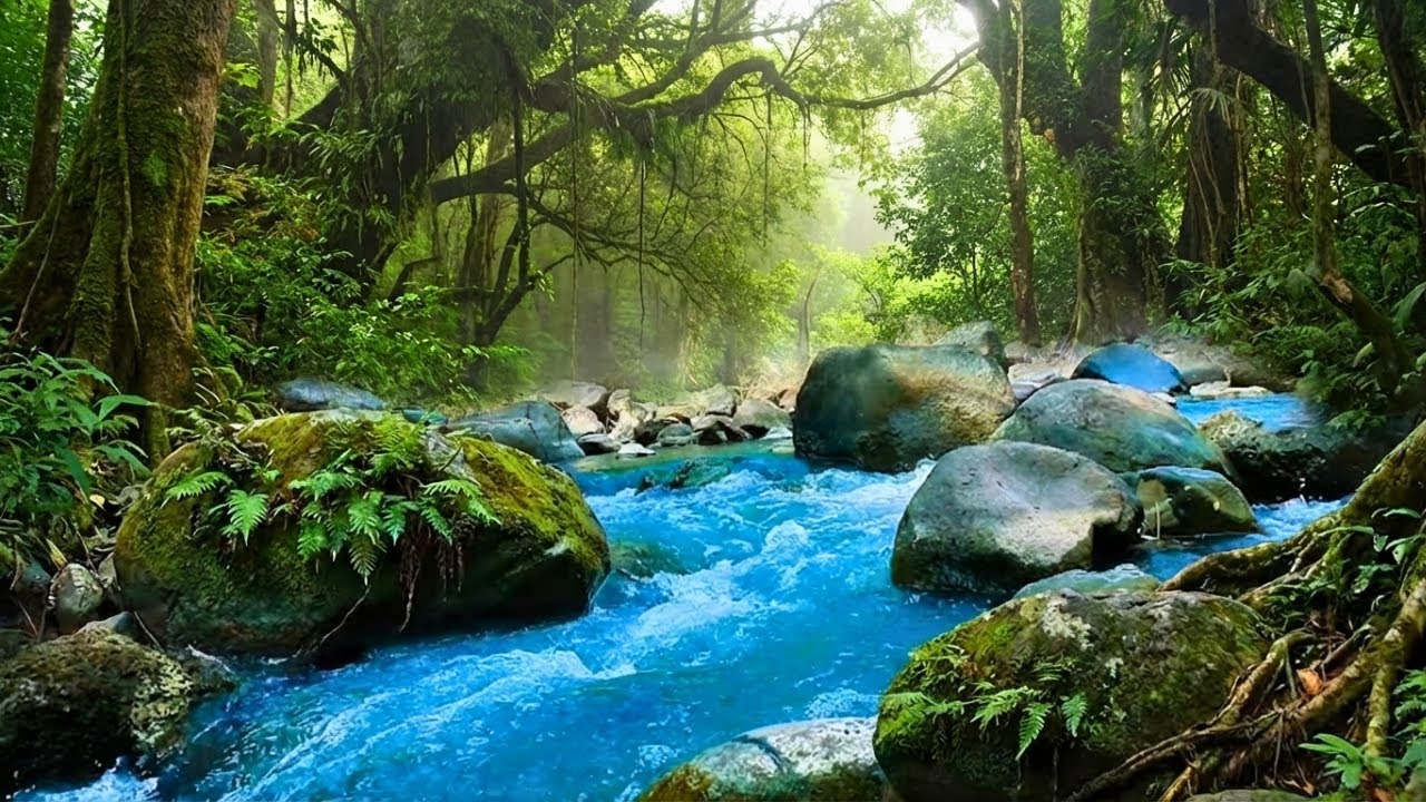 Relaxing River Flow Live 24/7 – Gentle Water Sounds & Green Noise for Better Sleep and Focus