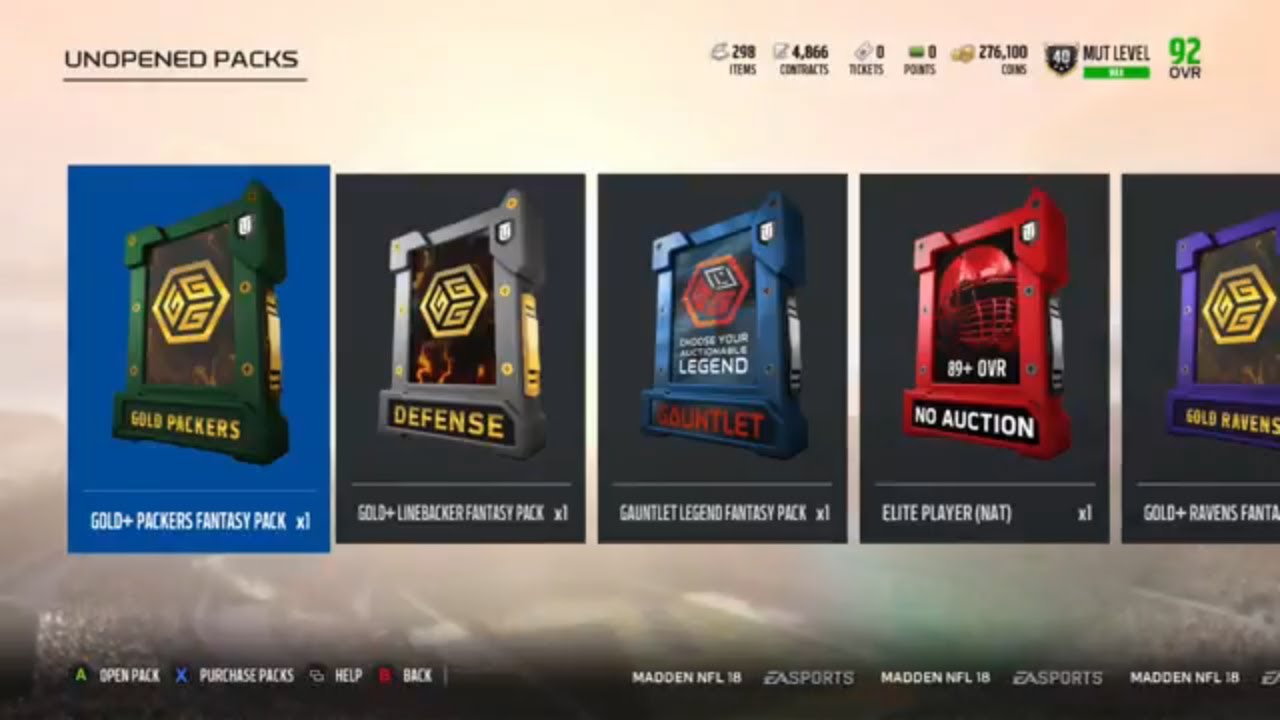 Madden 18 Ultimate Team Rewards For Finishing All 15 Of The New Gauntlet Solos That Were Added Today