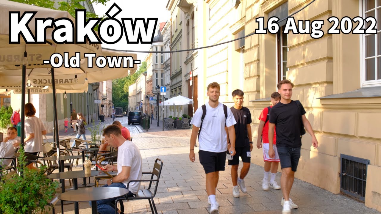 Morning Walk Kraków Old Town in Poland - August 2022 | Walking Tour