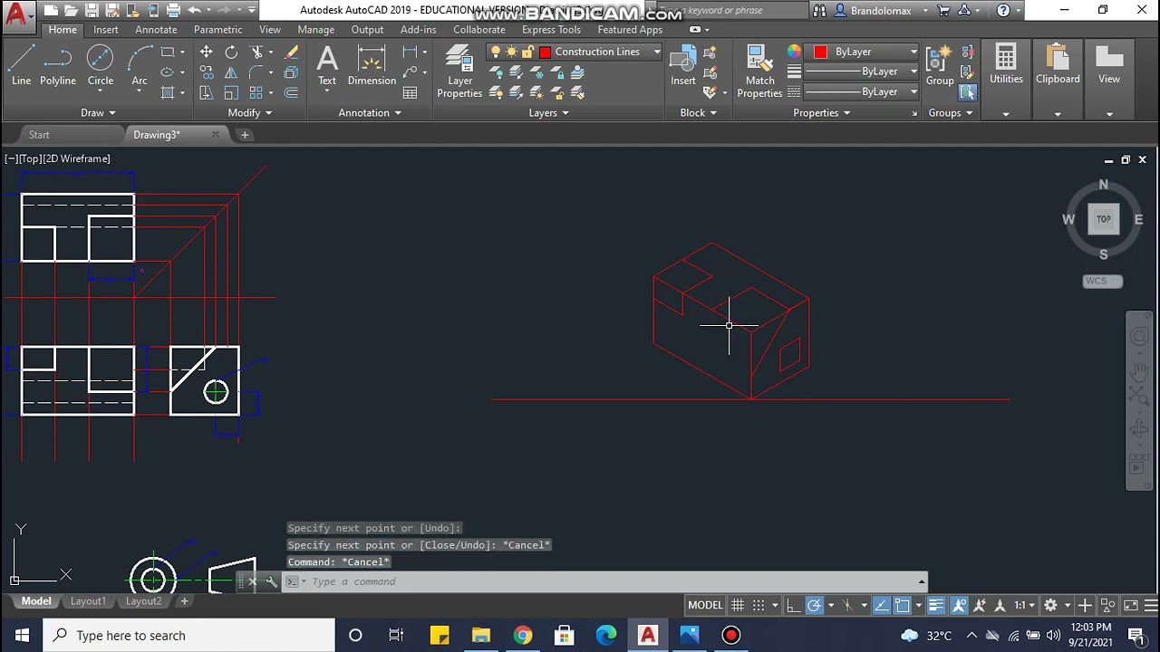 Simple Isometric with Circle