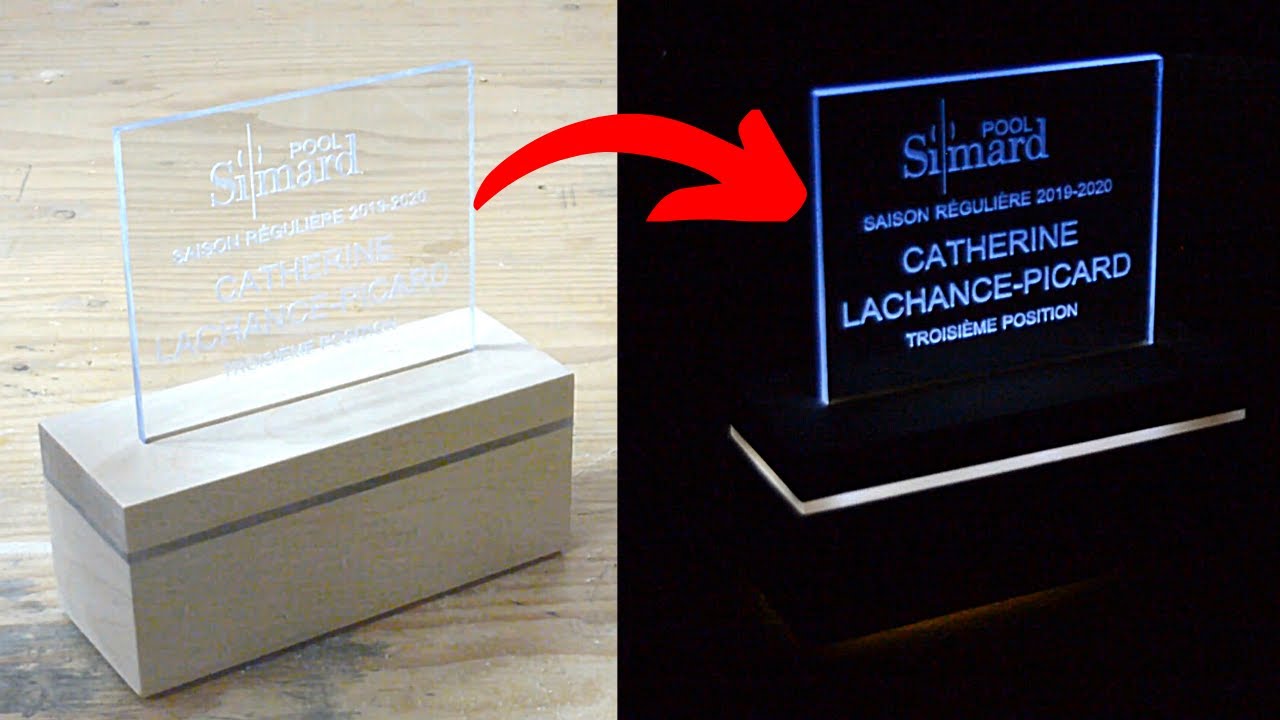 Projet CNC 3018 : fabriquer une enseigne éclairée au DEL [LED Lit Custom Sign (French)]
