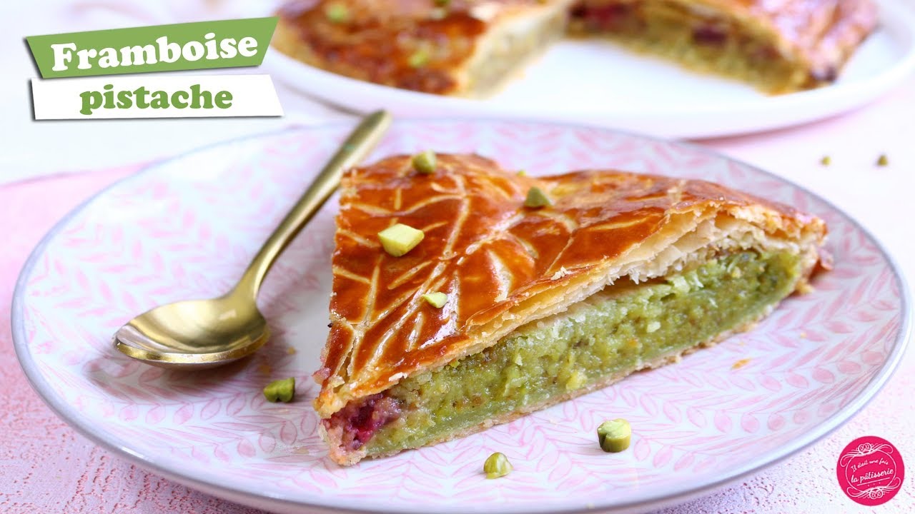 👑 RECETTE de GALETTE des ROIS PISTACHE FRAMBOISE FACILE et RAPIDE 👑