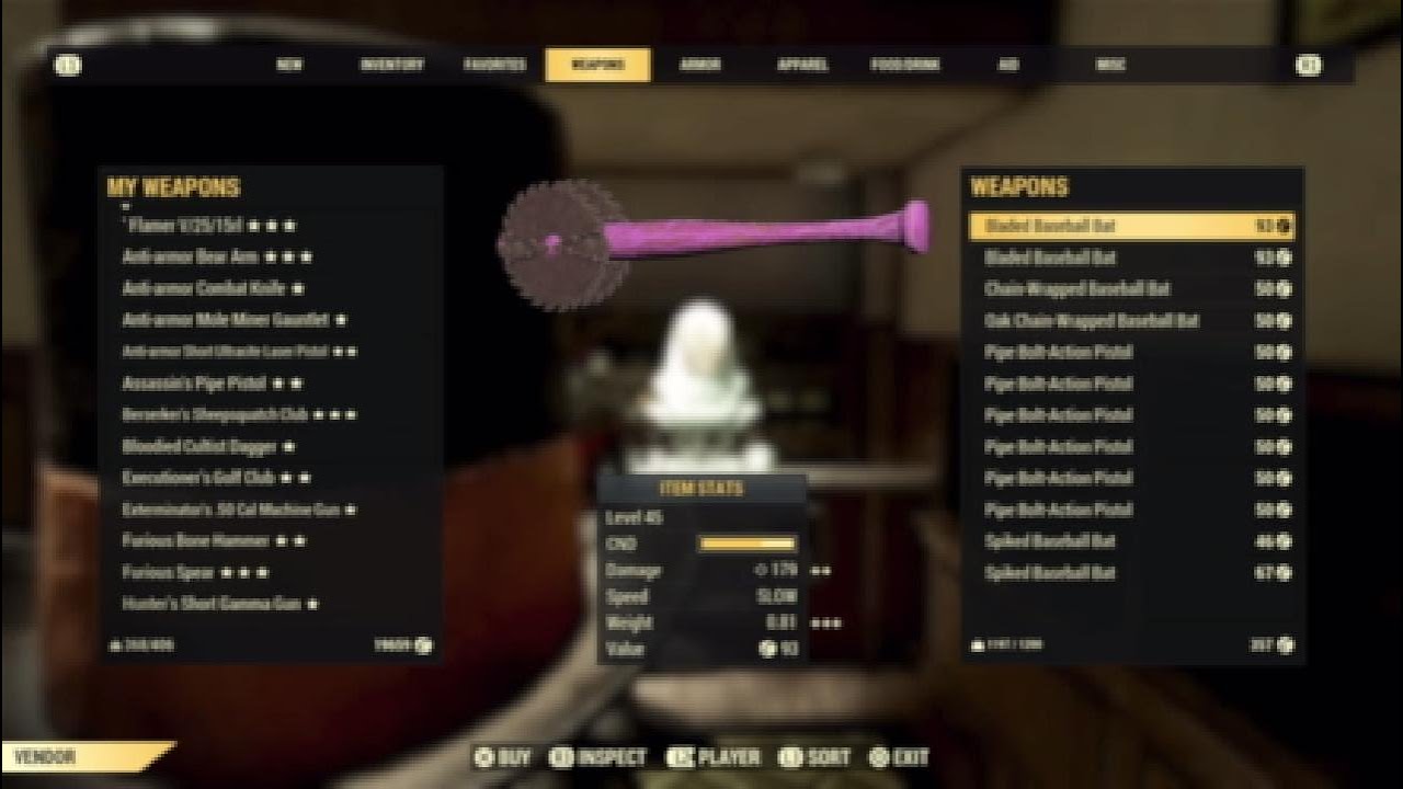 Finding rare colored bats Fallout 76