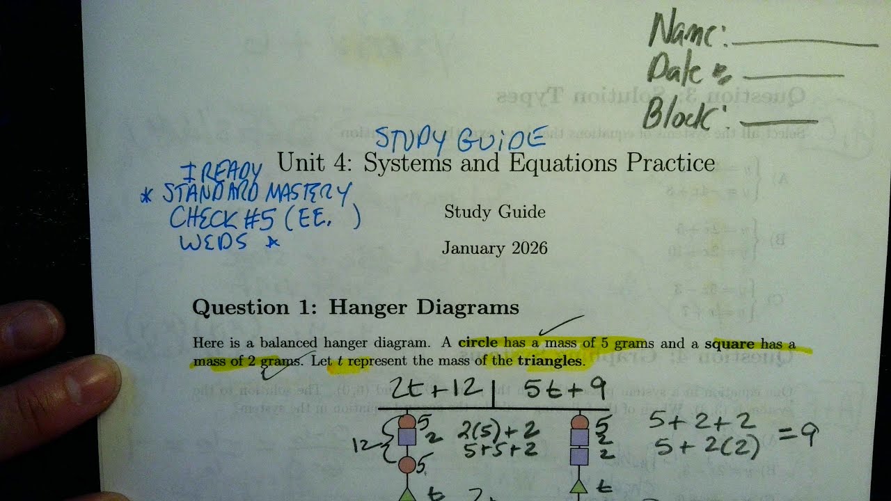 M8 U4 Test Study Guide Video