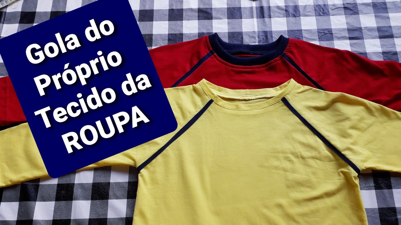 Como colocar gola do próprio tecido da camiseta