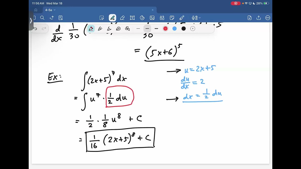 4-5a Integration by Substitution Pt. 1