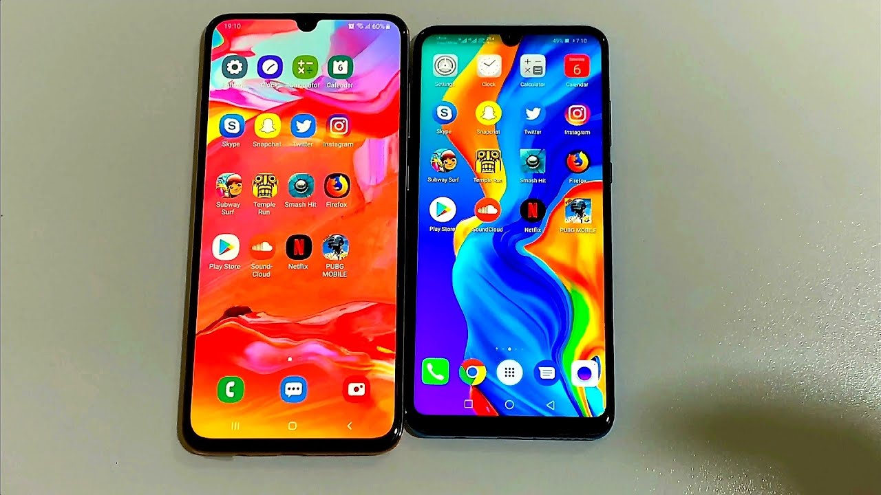Huawei P30 lite vs Samsung Galaxy A70 - Speed Test!! (4K)