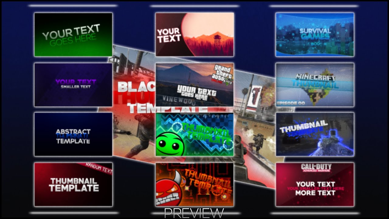 Paradox's Thumbnail Pack | 13 Templates | 1$ On Sellfy