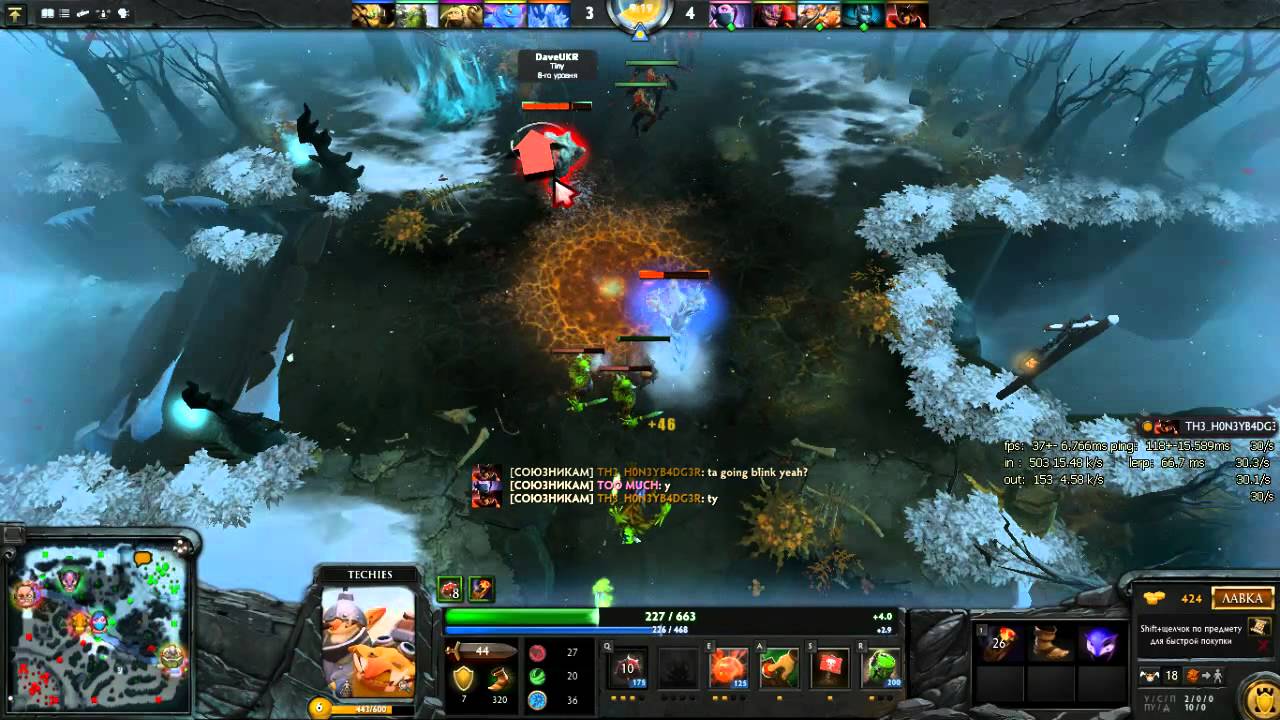 DOTA 2: Techies Gameplay 2014 / Игра за Минёра (Течис), Дота 2 в 2014 году.