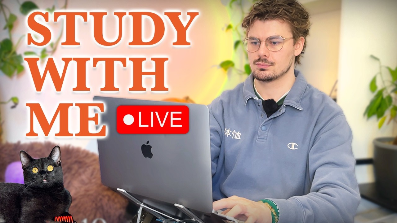 Study With Me LIVE 🚀 10-HOURS — Deep Focus (50/10 Pomodoro) | Cozy UK Rain, No Distractions!