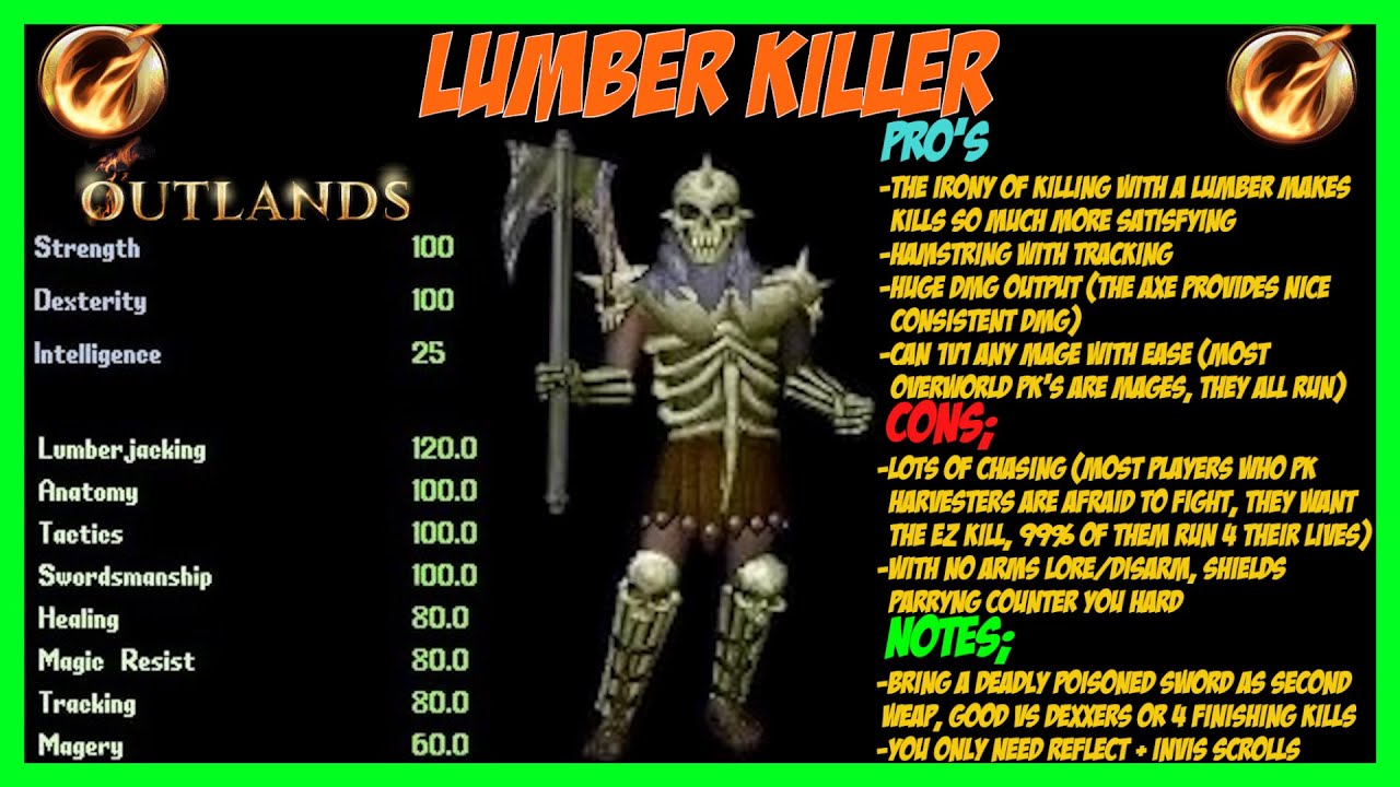 The Lumberjack you don't mess with *PRO BUILDS* UO Outlands (Ultimate PvP Guide)