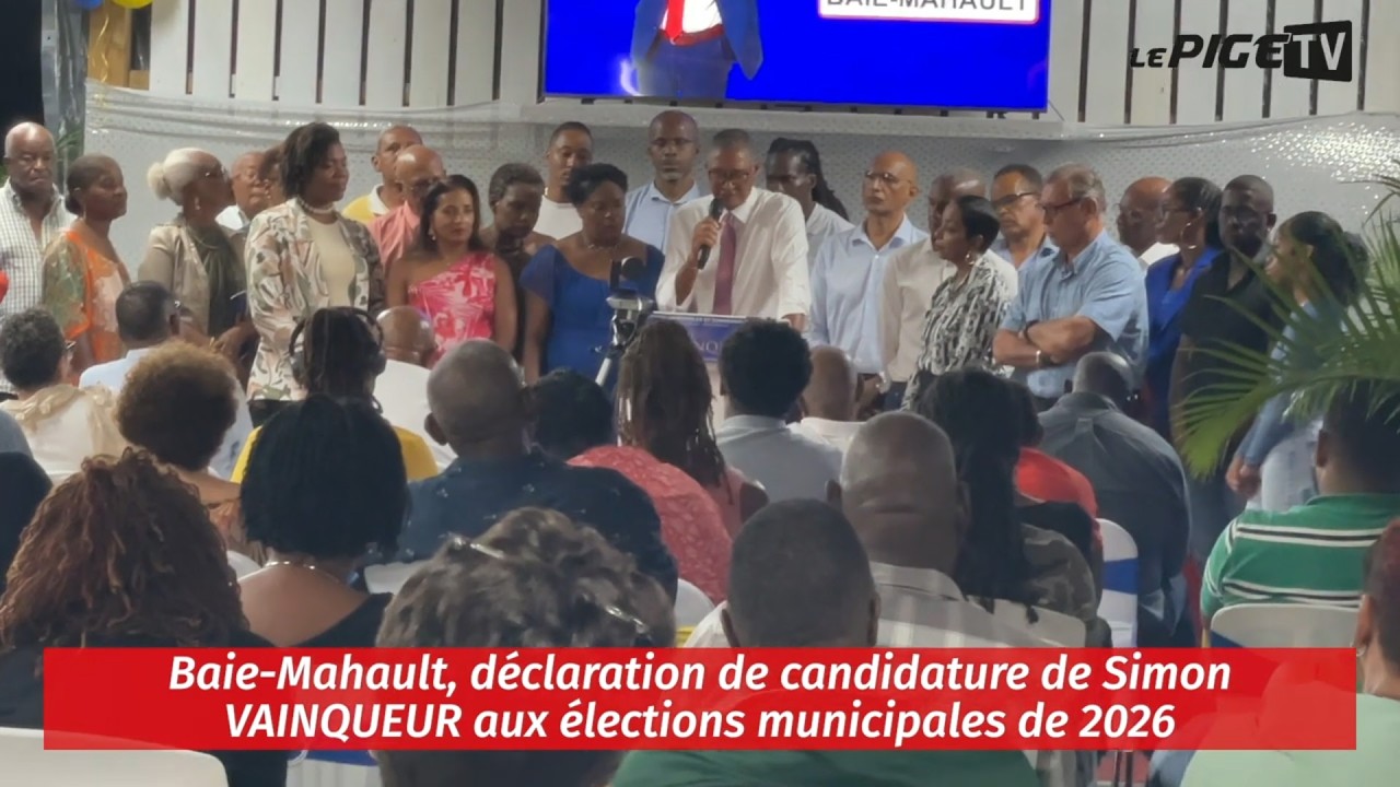 Baie-Mahault, déclaration de candidature de Simon VAINQUEUR aux élections municipales de 2026