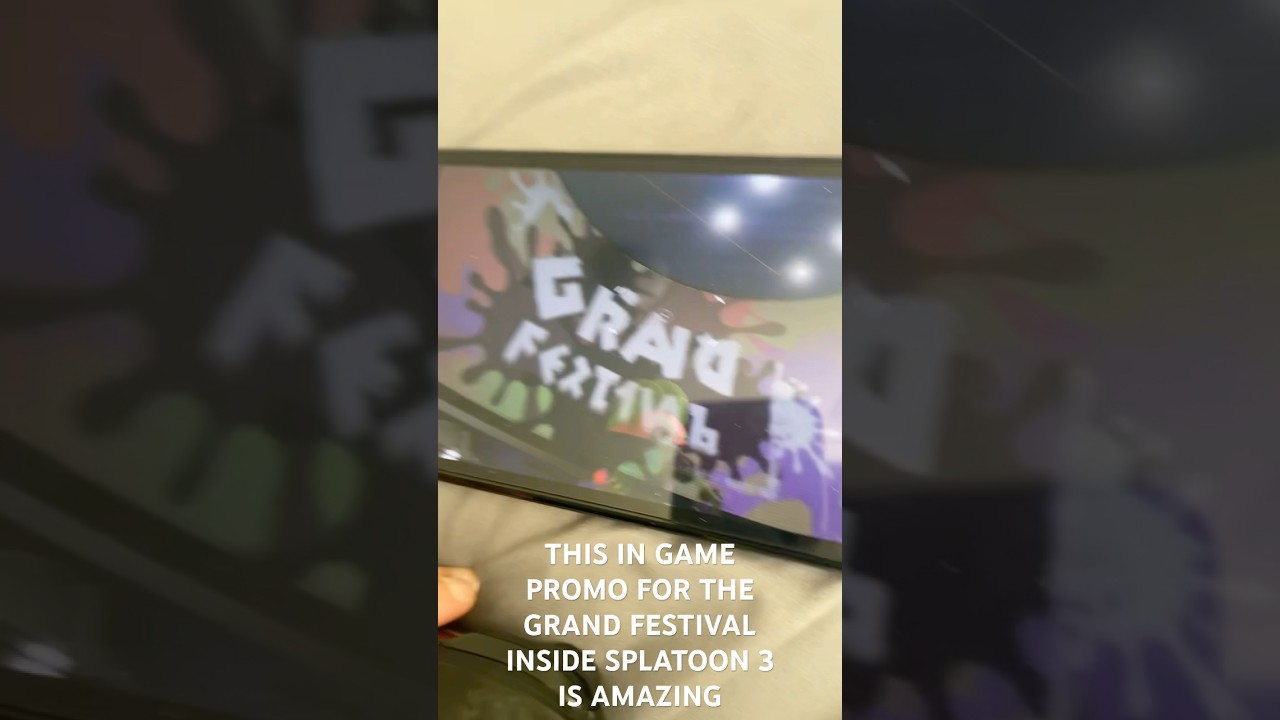 THIS IN GAME PROMO FOR THE GRAND FESTIVAL INSIDE SPLATOON 3 IS AMAZING