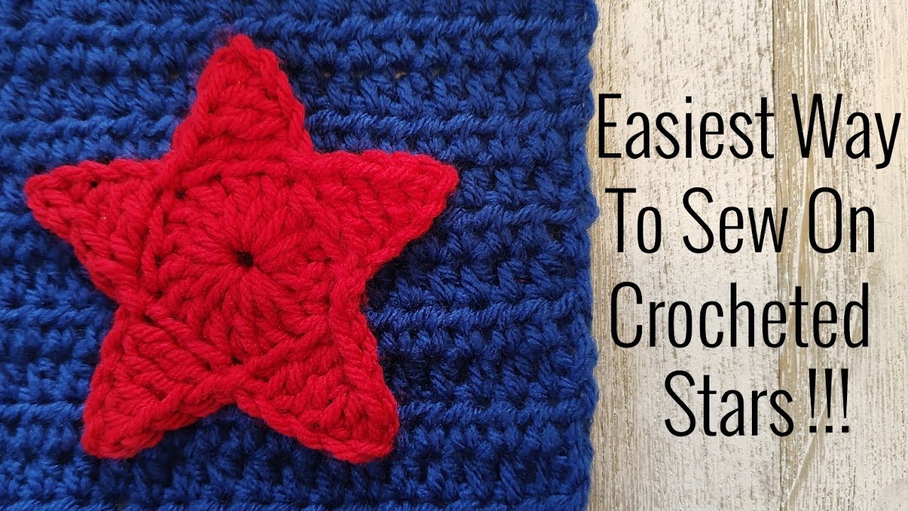 Easiest Way To Attach  Crochet Stars | American Flag Stars | Crochet Stars | Crochet | Craft
