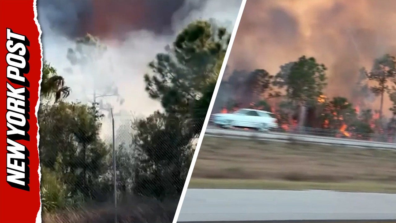 Heavy Smoke From Wildfires Surround Florida's Alligator Alley
