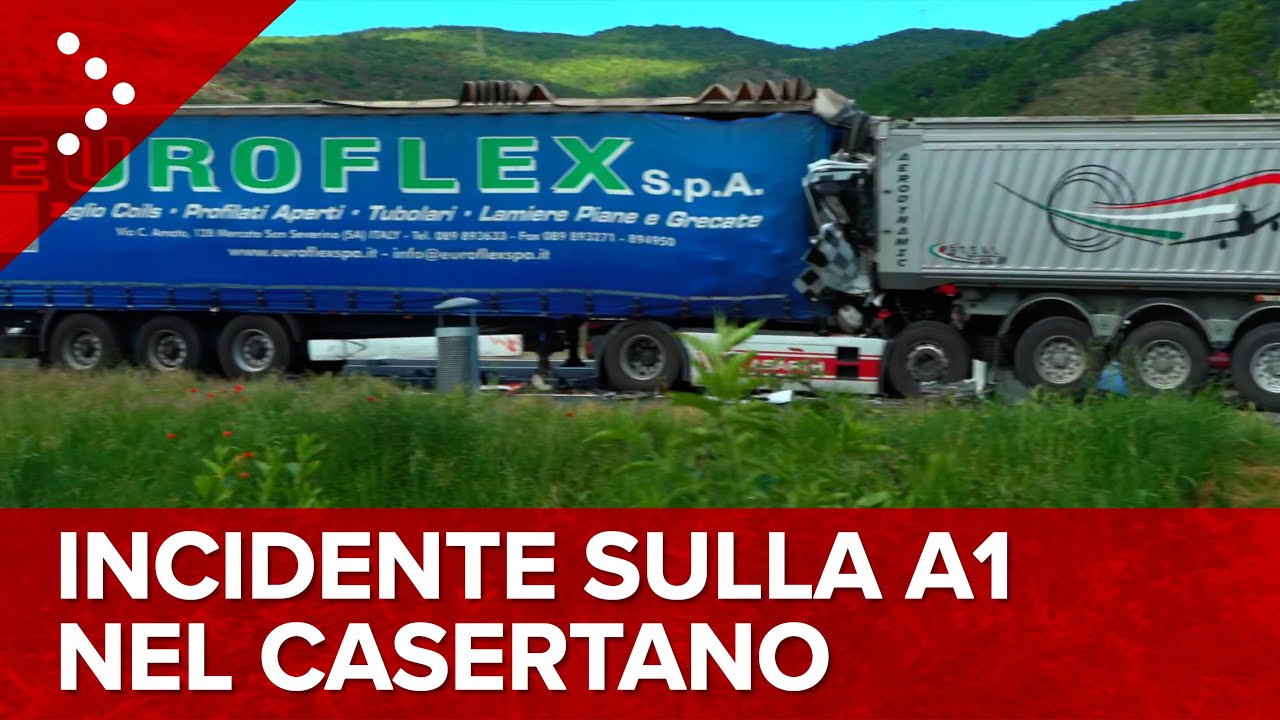 LIVE Incidente sulla A1 nel casertano, mezzi pesanti coinvolti: diretta video