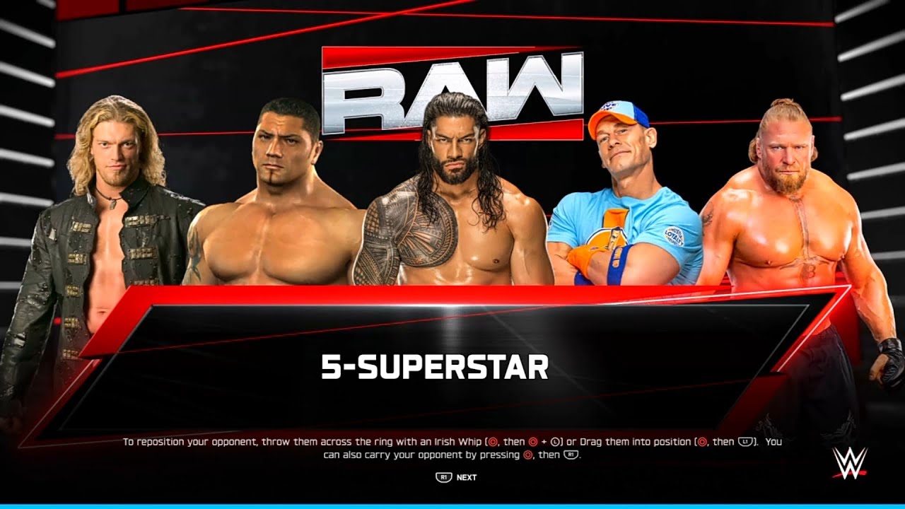 WWE 2K25 Fatal 5-Way Match Edge vs Batista vs Roman vs Cena vs Brock!