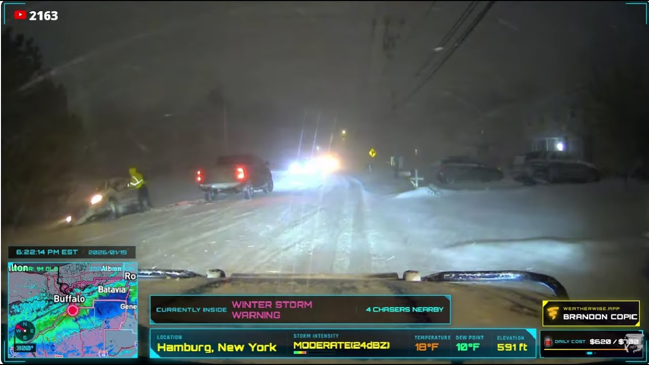 🔴BUFFALO LAKE EFFECT SNOW - LIVE STORM CHASER