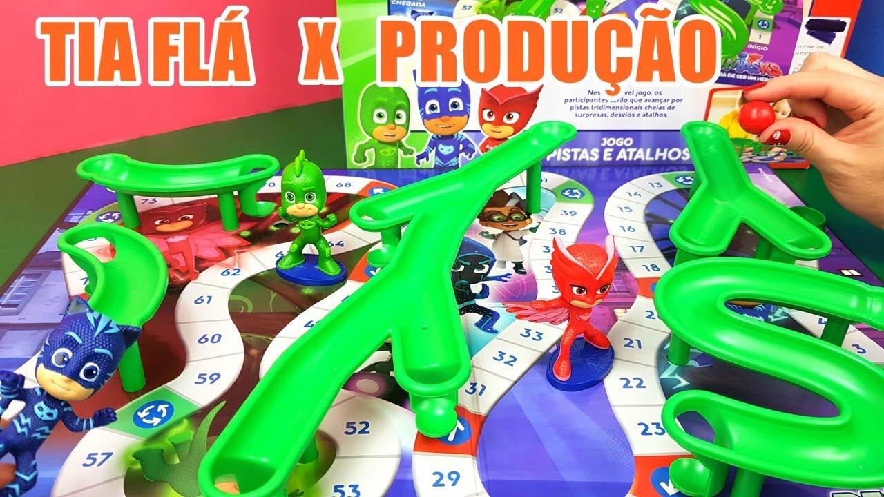 Tia Fla X Produção Jogo PJ Masks Pistas e Atalhos