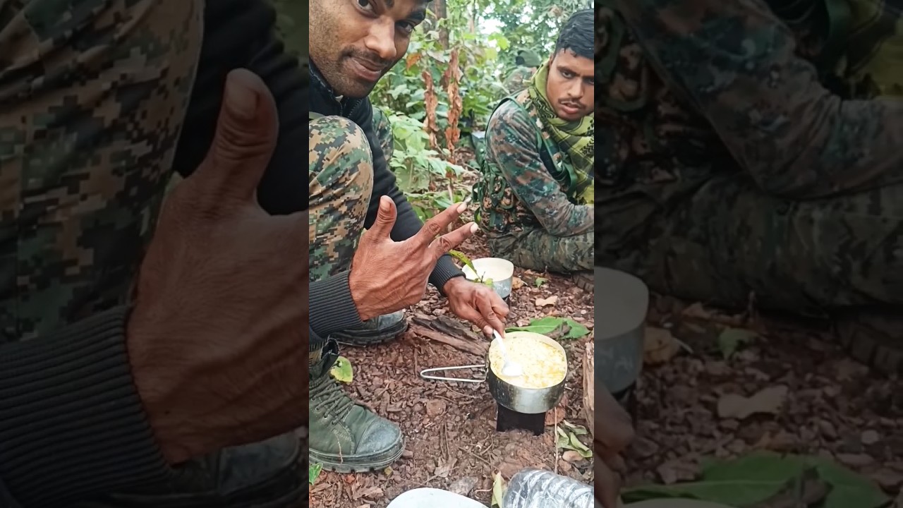 Jungle Warrior dinner😋🤩🍴🍜 #cobra #army #bsf #itbp #cisf #ssb #itbp #shorts #video #viral #trending