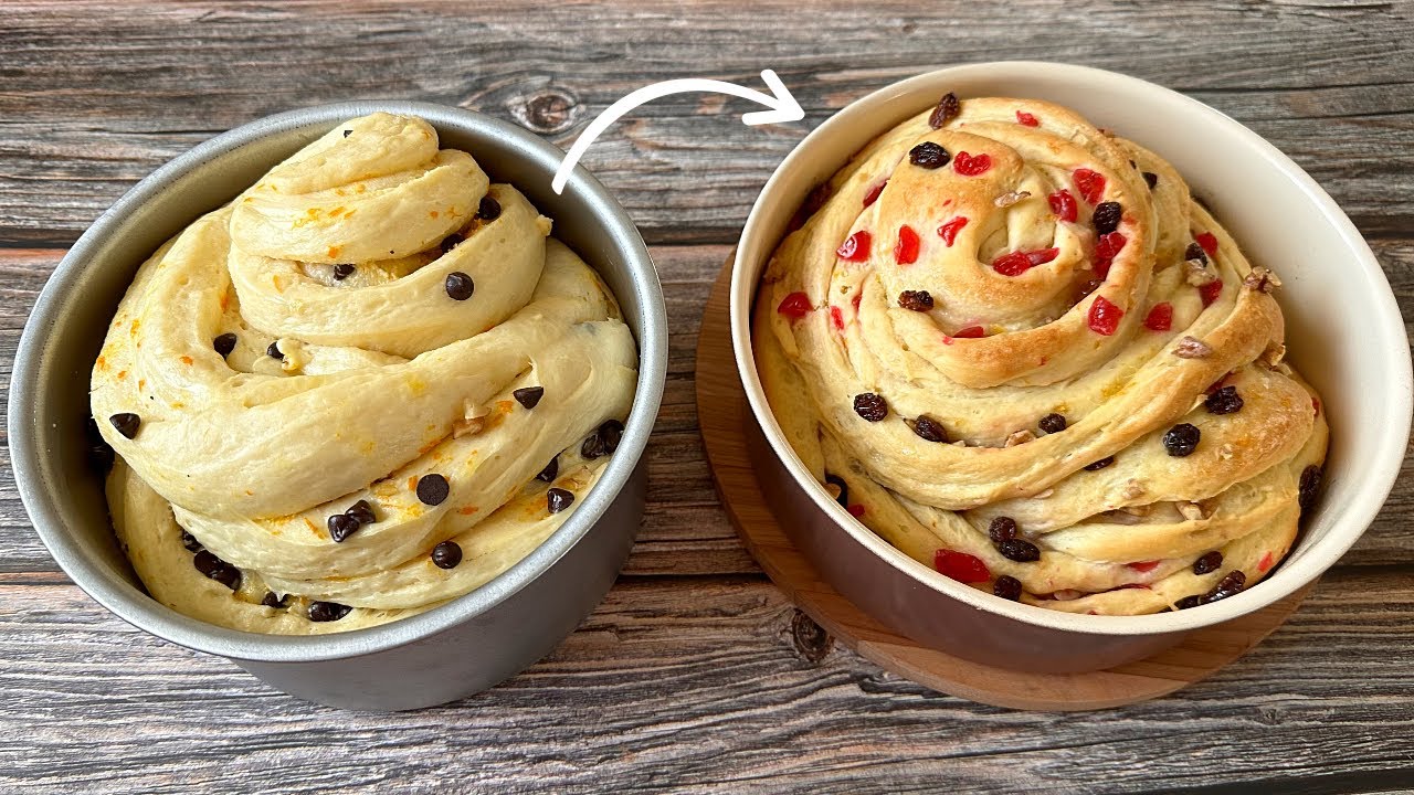 ¡Extraordinario Brioche de Panettone enrollado! Pan Dulce Fácil y Delicioso