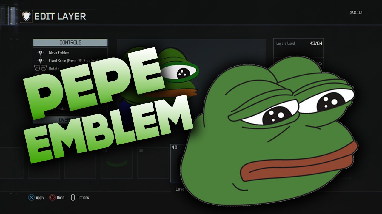 BO3 EMBLEM TUTORIAL!! - PEPE MEME (Black Ops 3 Emblem)