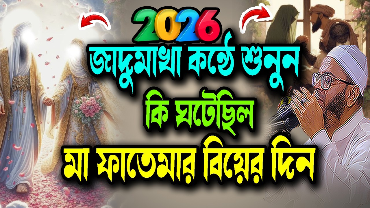 জাদুমাখা কন্ঠে শুনুন মা ফাতেমার বিয়ের ঘটনা মুফতি নাসির উদ্দিন আনসারীওয়াজ | Nasir Uddin Ansari 2026